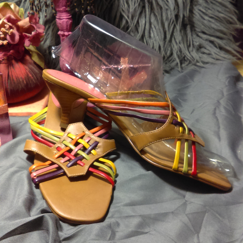 APOSTROHE Tan High Heeled Sandal